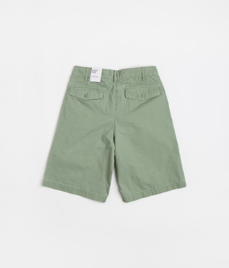 Nike Pleated Chino Shorts in Oil Green and White