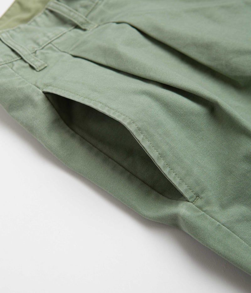 Nike Pleated Chino Shorts in Oil Green and White