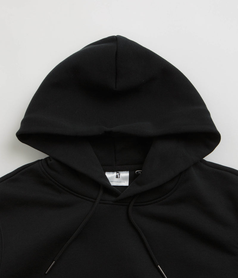 Poetic Collective Big Back Text Hoodie in Black