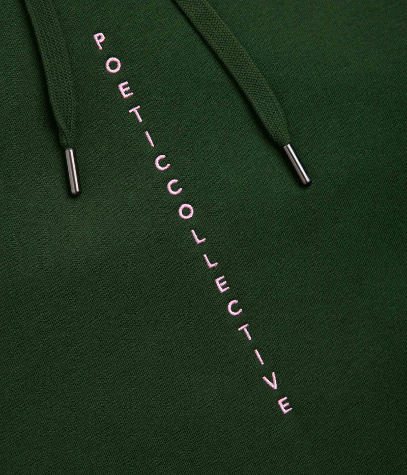 Poetic Collective Brush Stroke Hoodie in Bottle Green