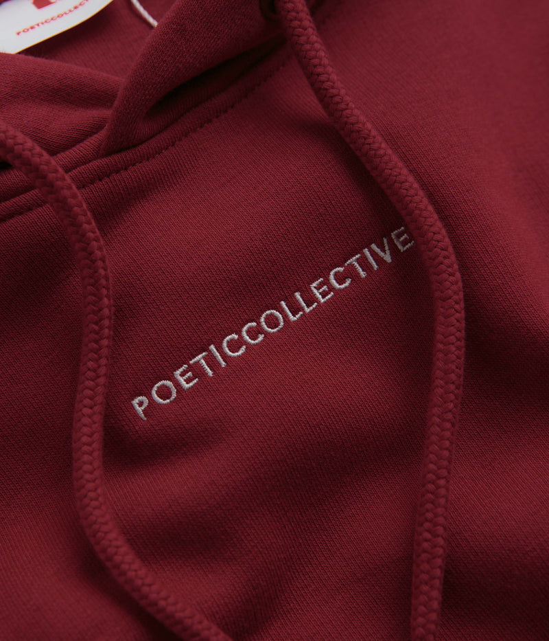 Poetic Collective Cloud Hoodie in Burgundy