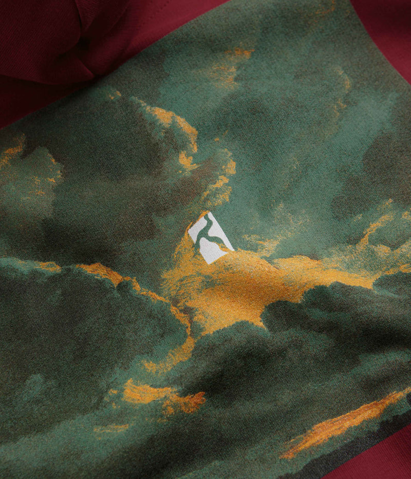 Poetic Collective Cloud Hoodie in Burgundy