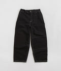 Poetic Collective Denim Sculptor Pants in Black and White Stitch