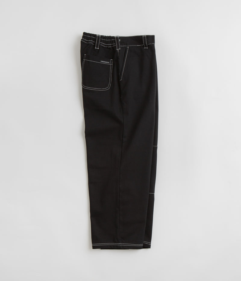 Poetic Collective Denim Sculptor Pants in Black and White Stitch