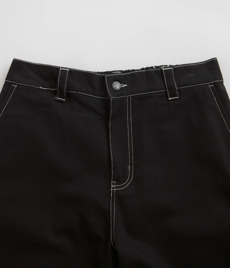 Poetic Collective Denim Sculptor Pants in Black and White Stitch