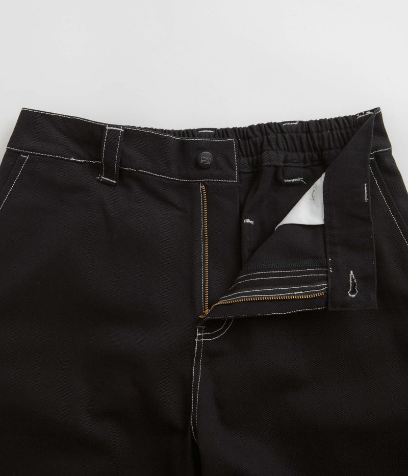 Poetic Collective Denim Sculptor Pants in Black and White Stitch