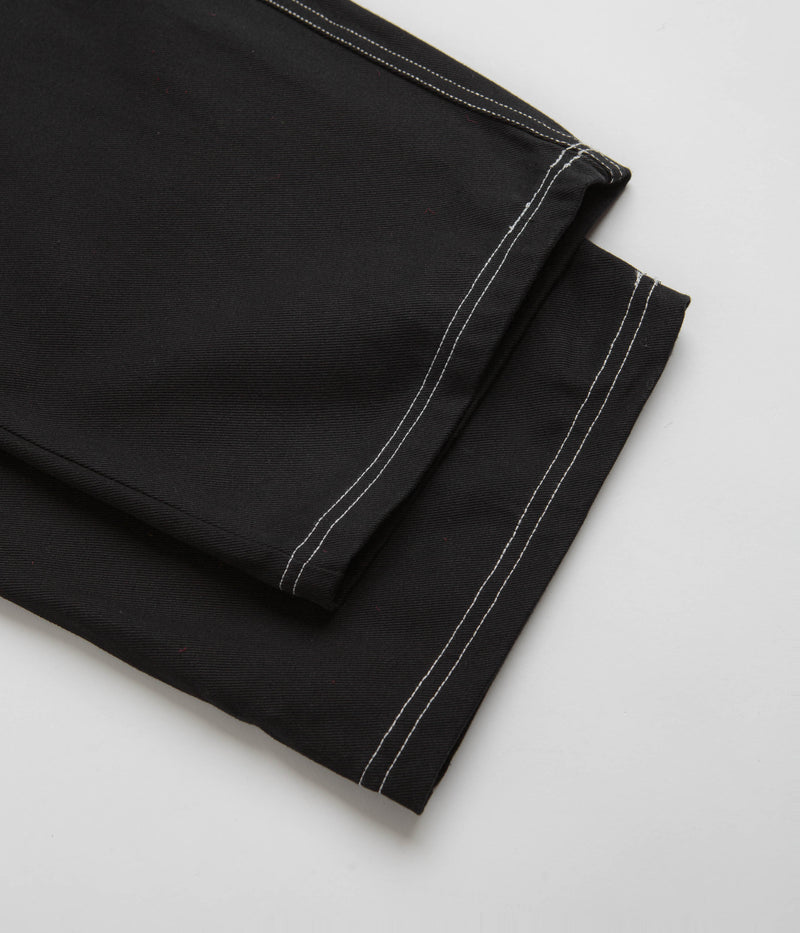 Poetic Collective Denim Sculptor Pants in Black and White Stitch