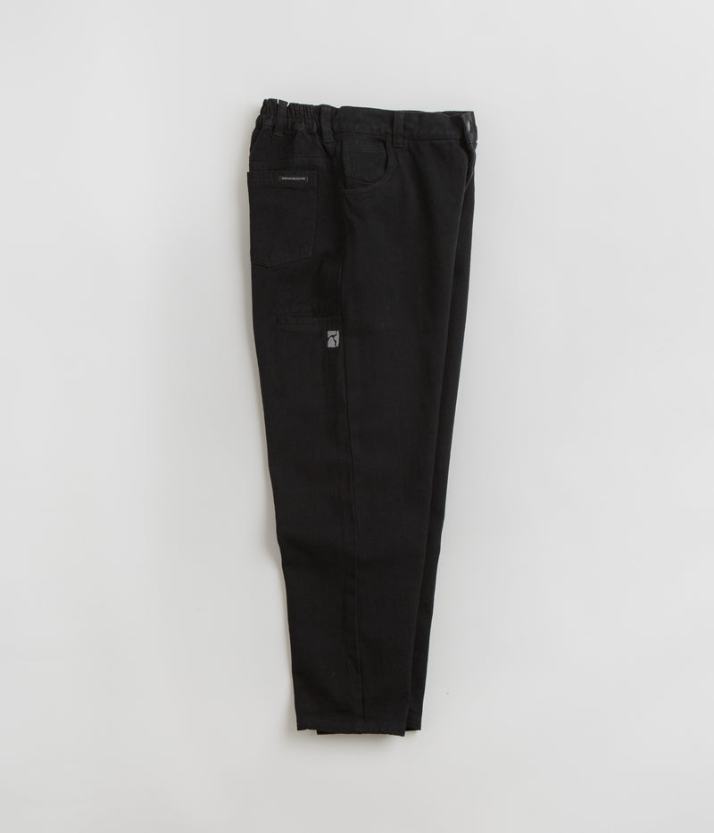 Poetic Collective Denim Tapered Pants in Black