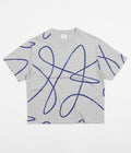 Poetic Collective Doodle Pattern T-Shirt in Heather Grey