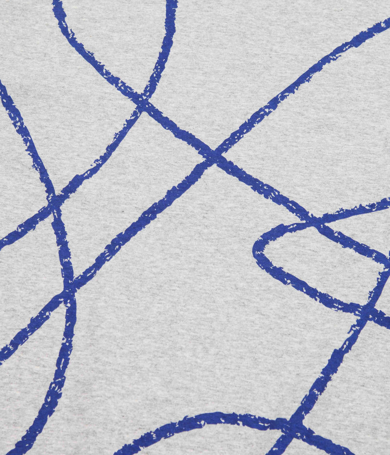 Poetic Collective Doodle Pattern T-Shirt in Heather Grey