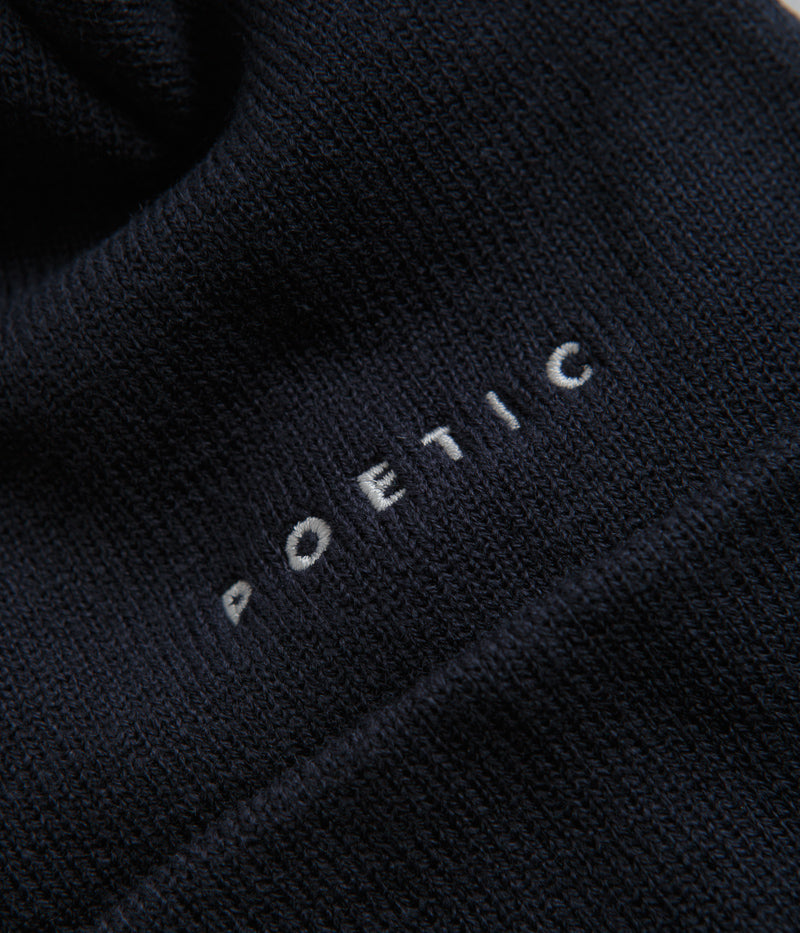 Poetic Collective Double Beanie in Navy