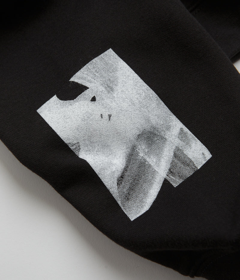Poetic Collective Fluid Heavy Polo Crewneck Sweatshirt in Black