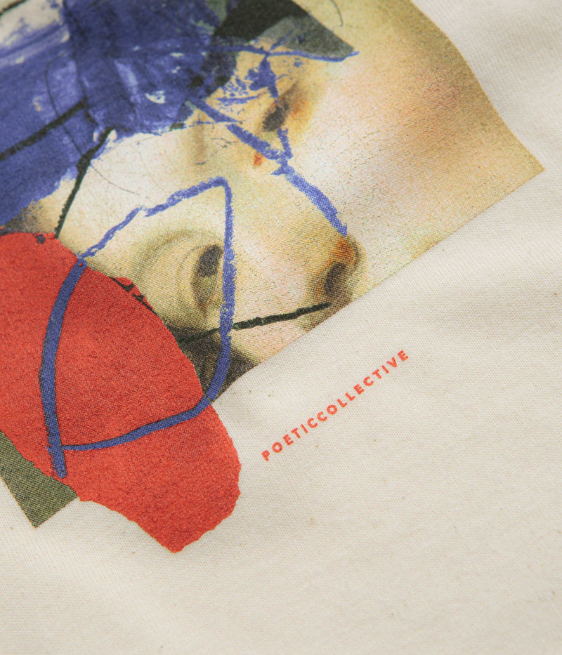 Poetic Collective Half and Half T-Shirt in Off White