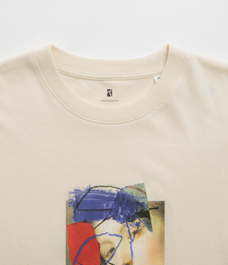 Poetic Collective Half and Half T-Shirt in Off White