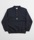 Poetic Collective Heavy Polo Sweatshirt in Dark Navy