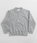 Poetic Collective Heavy Polo Sweatshirt in Heather Grey