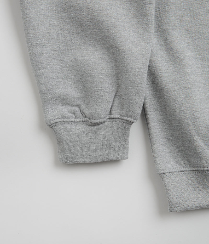 Poetic Collective Heavy Polo Sweatshirt in Heather Grey