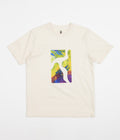 Poetic Collective Logo Cut Out T-Shirt in Off White