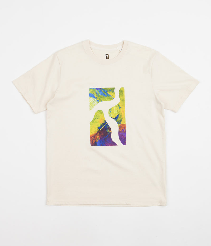 Poetic Collective Logo Cut Out T-Shirt in Off White