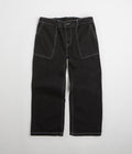 Poetic Collective Painter Pants in Black Denim and White Seams