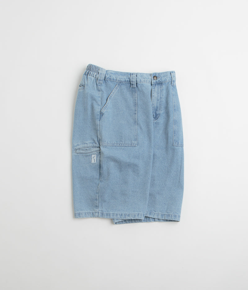Poetic Collective Painter Shorts in Light Denim