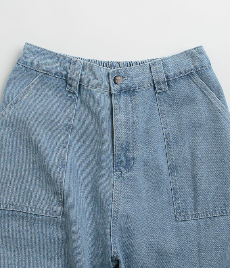 Poetic Collective Painter Shorts in Light Denim