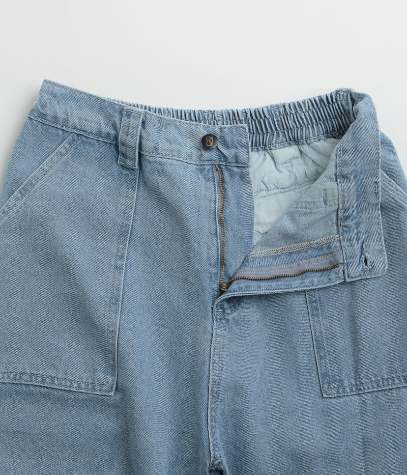 Poetic Collective Painter Shorts in Light Denim
