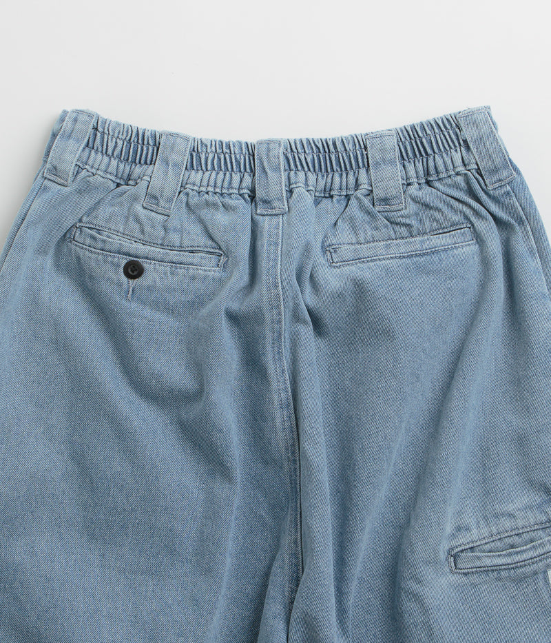 Poetic Collective Painter Shorts in Light Denim