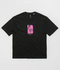 Poetic Collective Pink Abstract Frame T-Shirt in Black