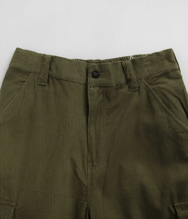 Poetic Collective Poet Corduroy Cargo Pants in Olive Green