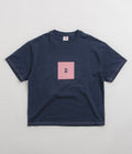 Poetic Collective Premium Box T-Shirt in Navy and Pink