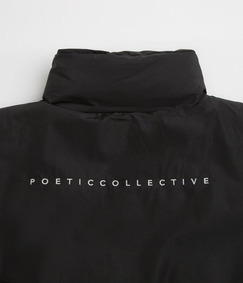 Poetic Collective Puffer Jacket in Black and White