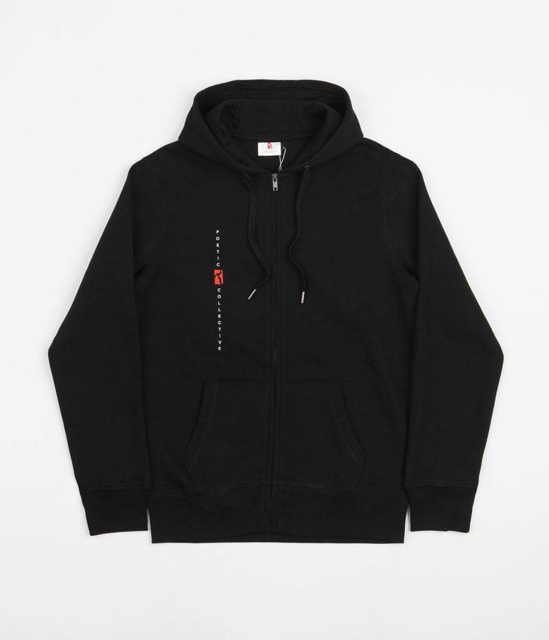 Poetic Collective Zip Hoodie in Black
