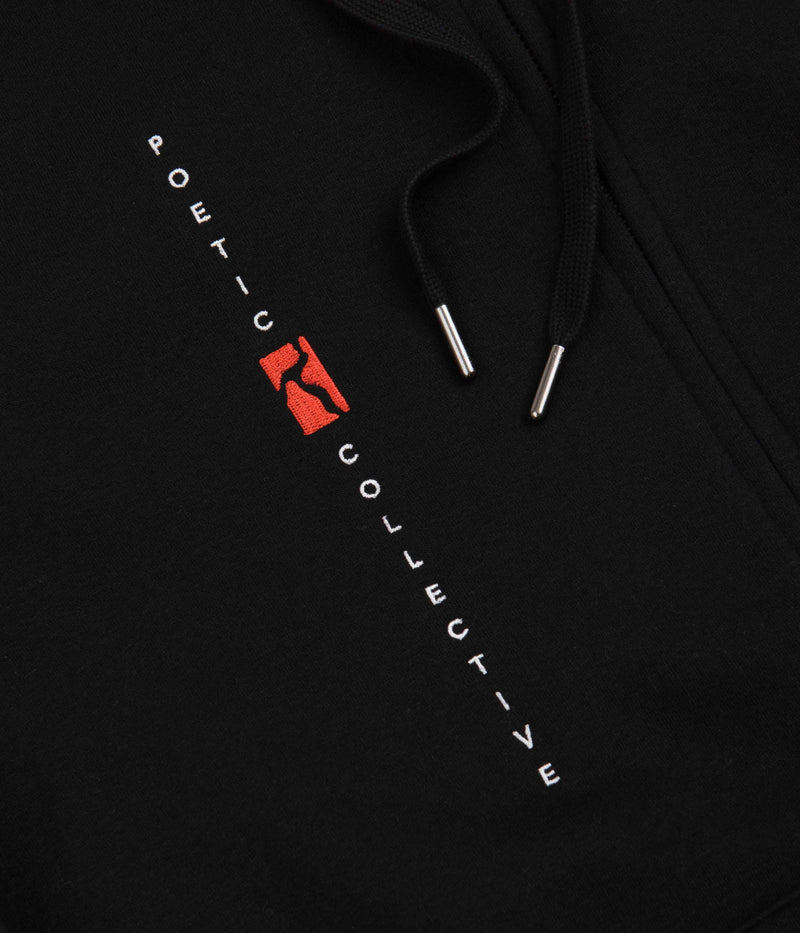 Poetic Collective Zip Hoodie in Black