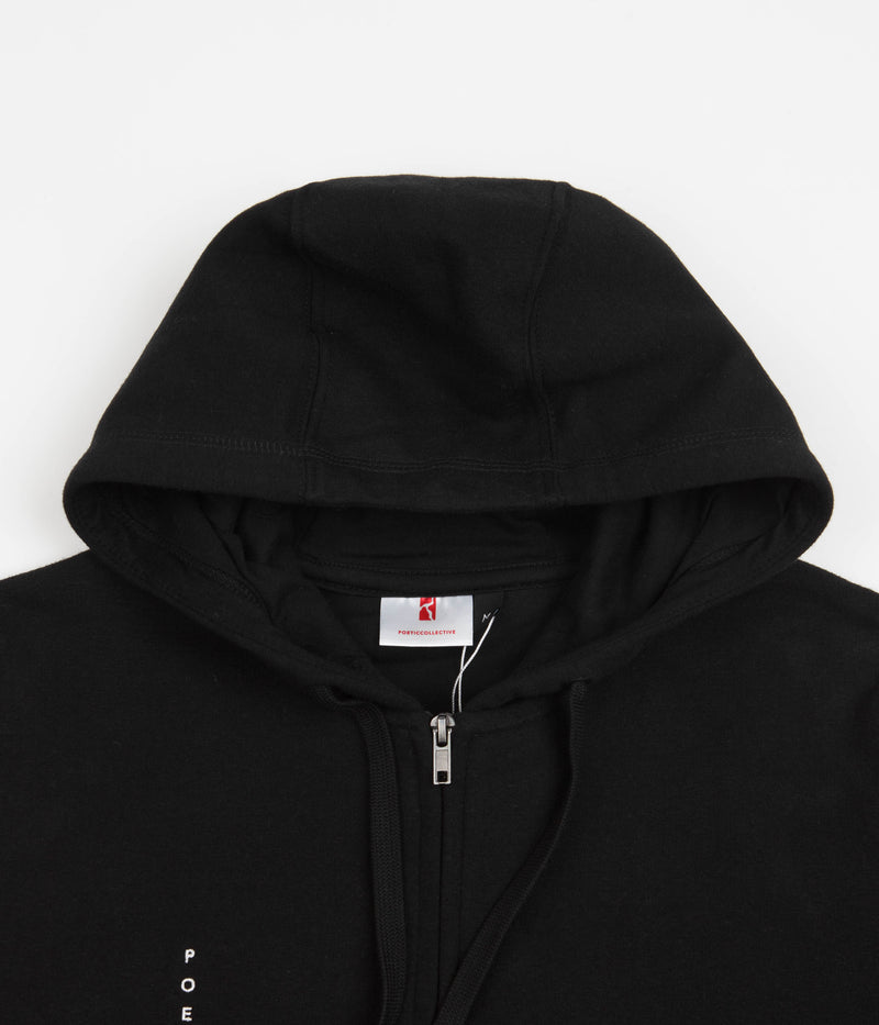 Poetic Collective Zip Hoodie in Black