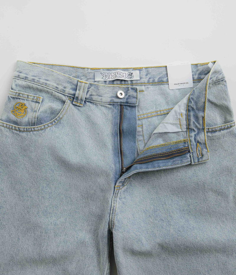 Polar 93 Denim Jeans in Light Blue and Yellow / Yellow