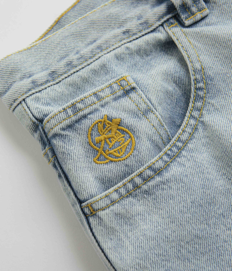 Polar 93 Denim Jeans in Light Blue and Yellow / Yellow
