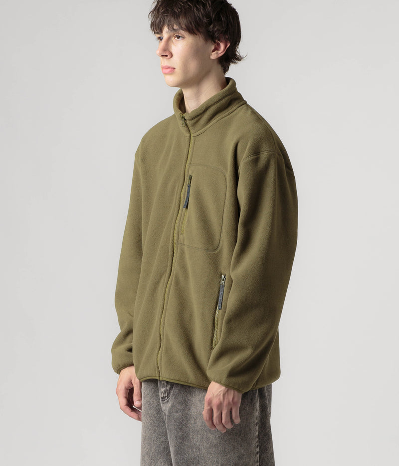 Polar Basic Fleece Jacket in Army Green
