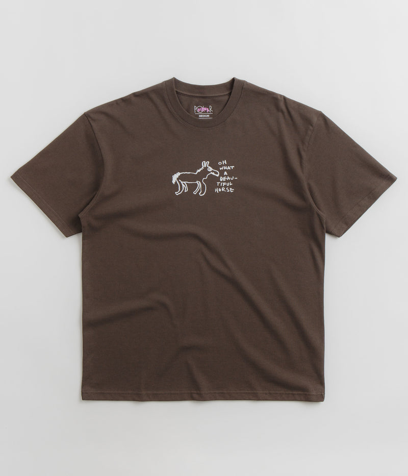 Polar Beautiful Horses T-Shirt in Chocolate