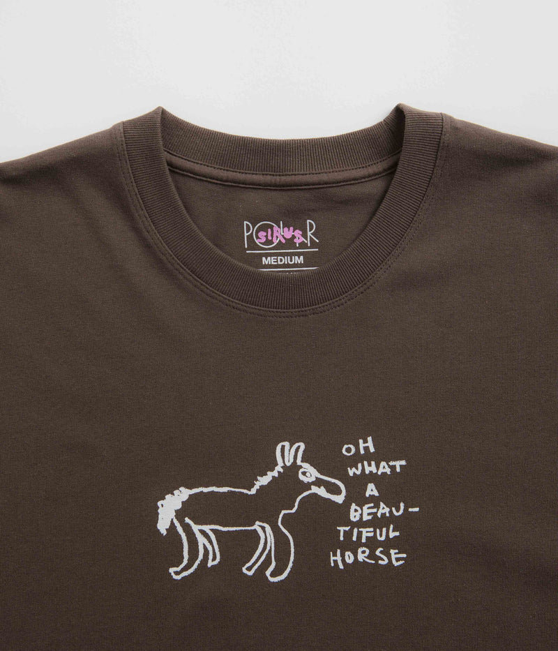 Polar Beautiful Horses T-Shirt in Chocolate