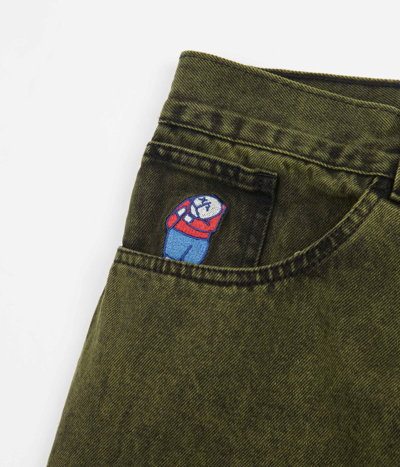 Polar Big Boy Jeans in Green Black