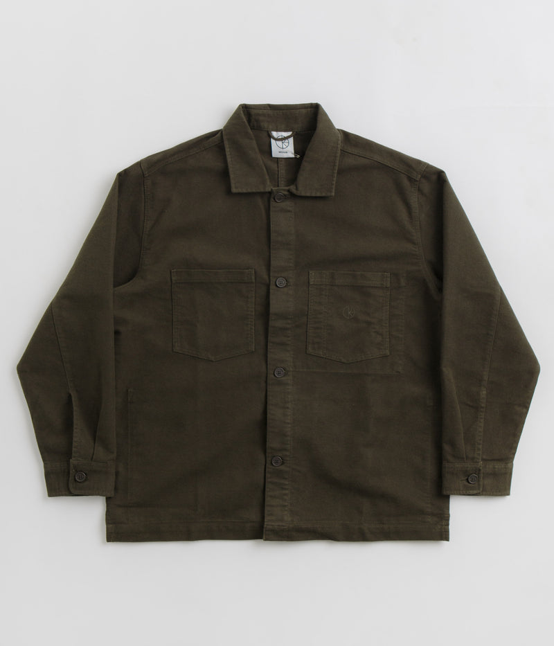 Polar Brushed Twill Theodore Overshirt in Brown