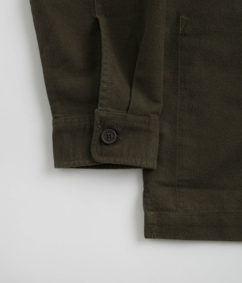 Polar Brushed Twill Theodore Overshirt in Brown