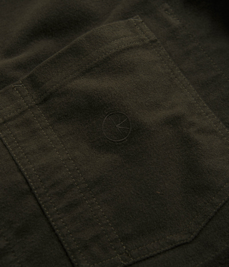 Polar Brushed Twill Theodore Overshirt in Brown