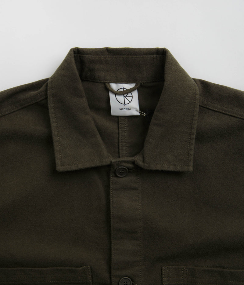 Polar Brushed Twill Theodore Overshirt in Brown