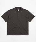 Polar Checkered Surf Polo Shirt in Dirty Black