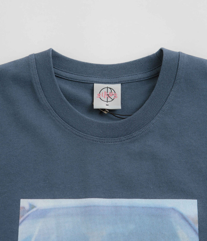 Polar Dead Flowers T-Shirt in Grey Blue