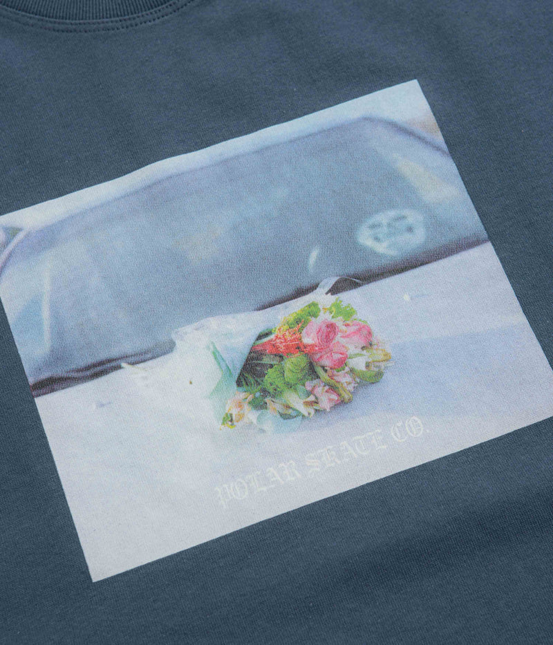 Polar Dead Flowers T-Shirt in Grey Blue