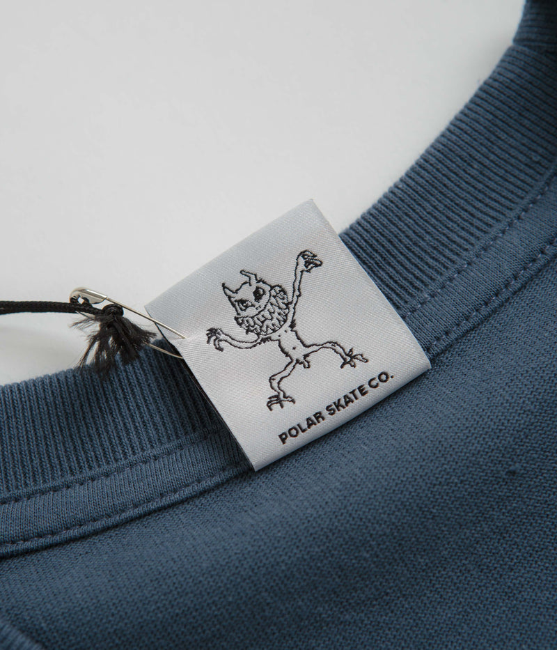 Polar Dead Flowers T-Shirt in Grey Blue