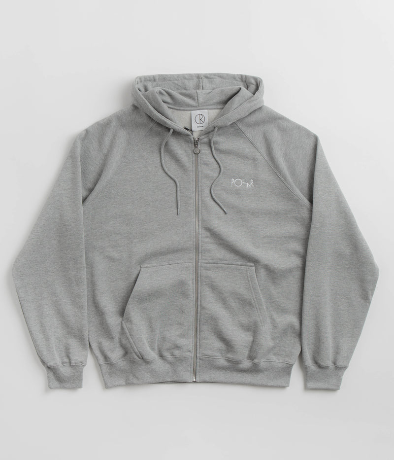 Polar Default Zip Hoodie in Heather Grey